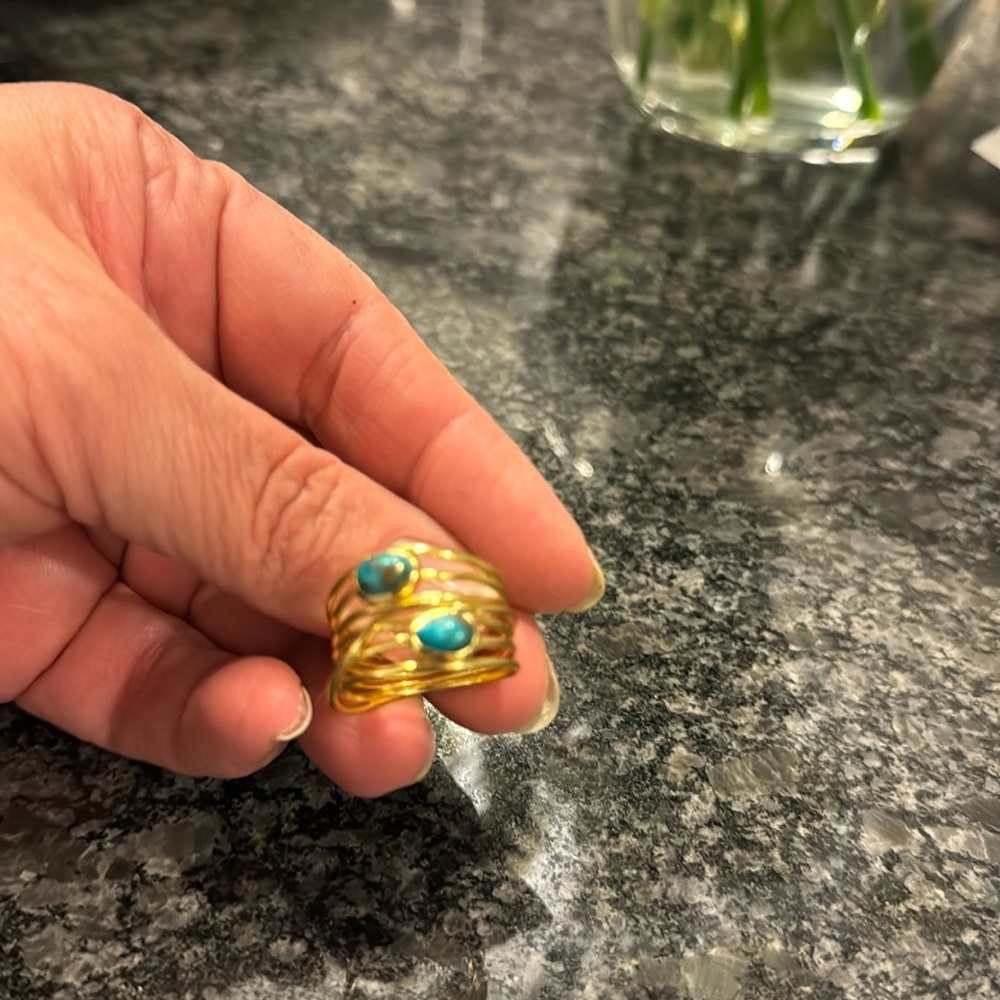 18KGOS turquoise ring.